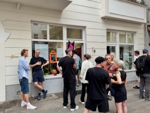 People at the exhibition